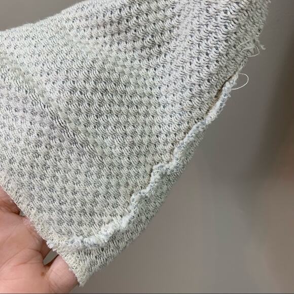 Lucky Brand Striped Terry Pullover Raglan Cream/Red/Blue Sleeve Top - Picture 4 of 9